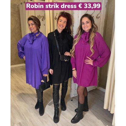 Robin strik blouse dress - magentha