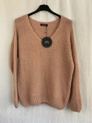 Femma V sweater - licht roze