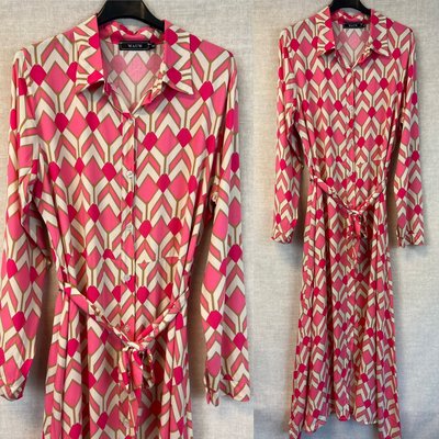 Monica print dress - roze